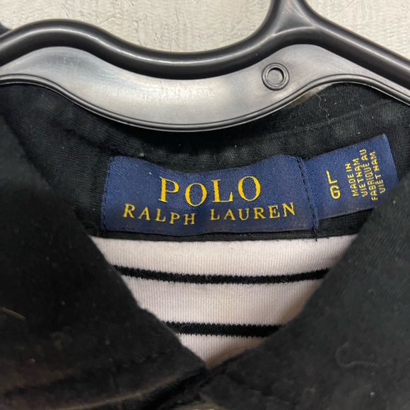 Polo Ralph Lauren. White with black striped polo. - Picture 3 of 3